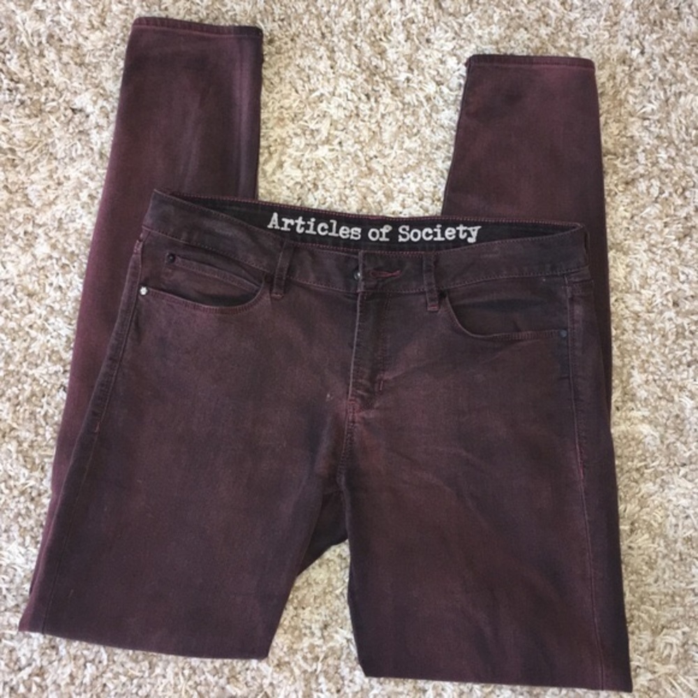 Maroon Articles of Society Denim